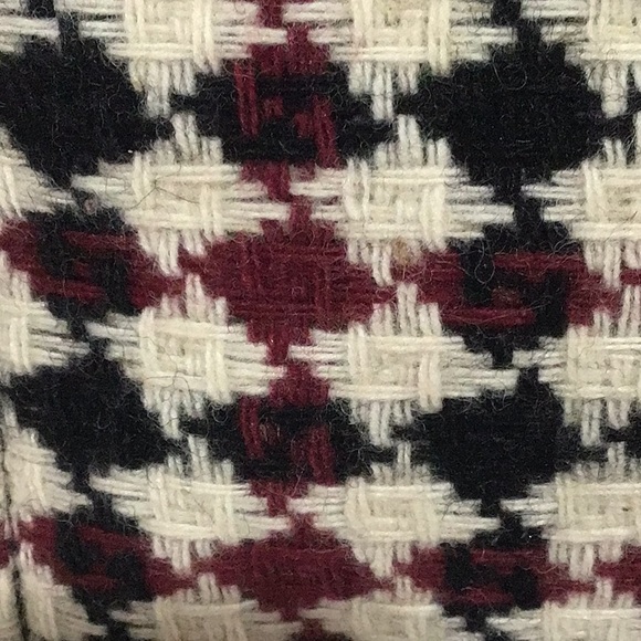 Vintage Woven Envelope Shoulder Bag and Gloves Set, Maroon/Black/Cream, 3-Pieces - Picture 8 of 14